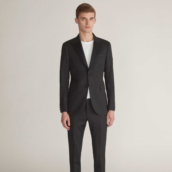Tiger Of Sweden Black Wool 1903 Tuxedo Blazer